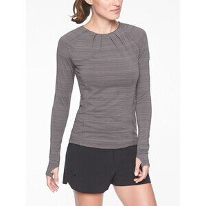 Athleta Quarter & Back Zip‎ Long Sleeve Performance Top SIZE S Athletic Running